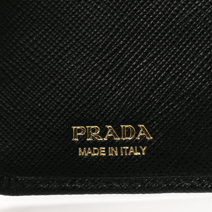 Prada Saffiano Metal Compact Wallet Black 6 of 6