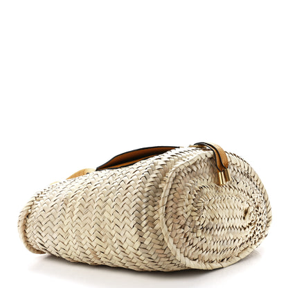 Chloe Raffia Small Grain Calfskin Medium Marcie Basket Yellow 4 of 11