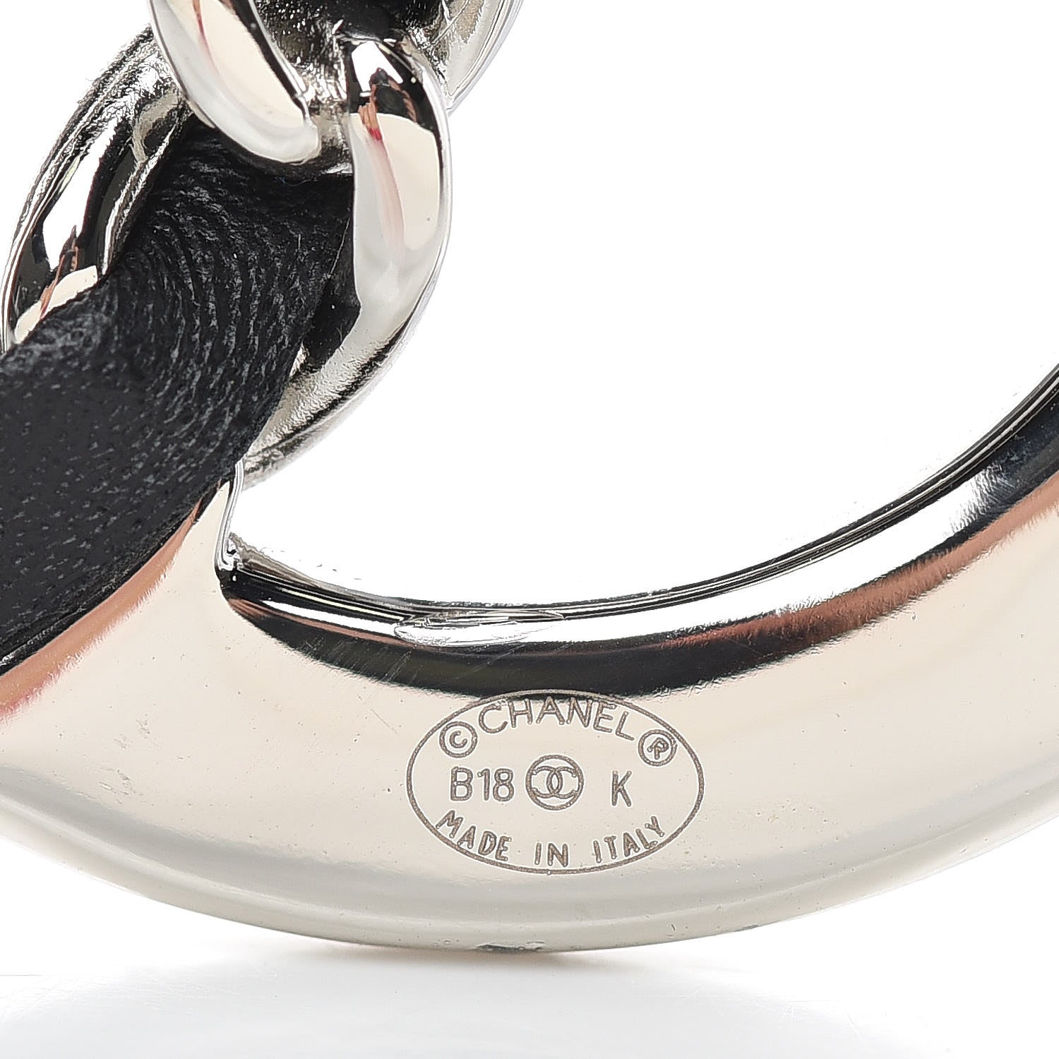 Chanel Lambskin Baguette Crystal CC Brooch Black Silver 4 of 5