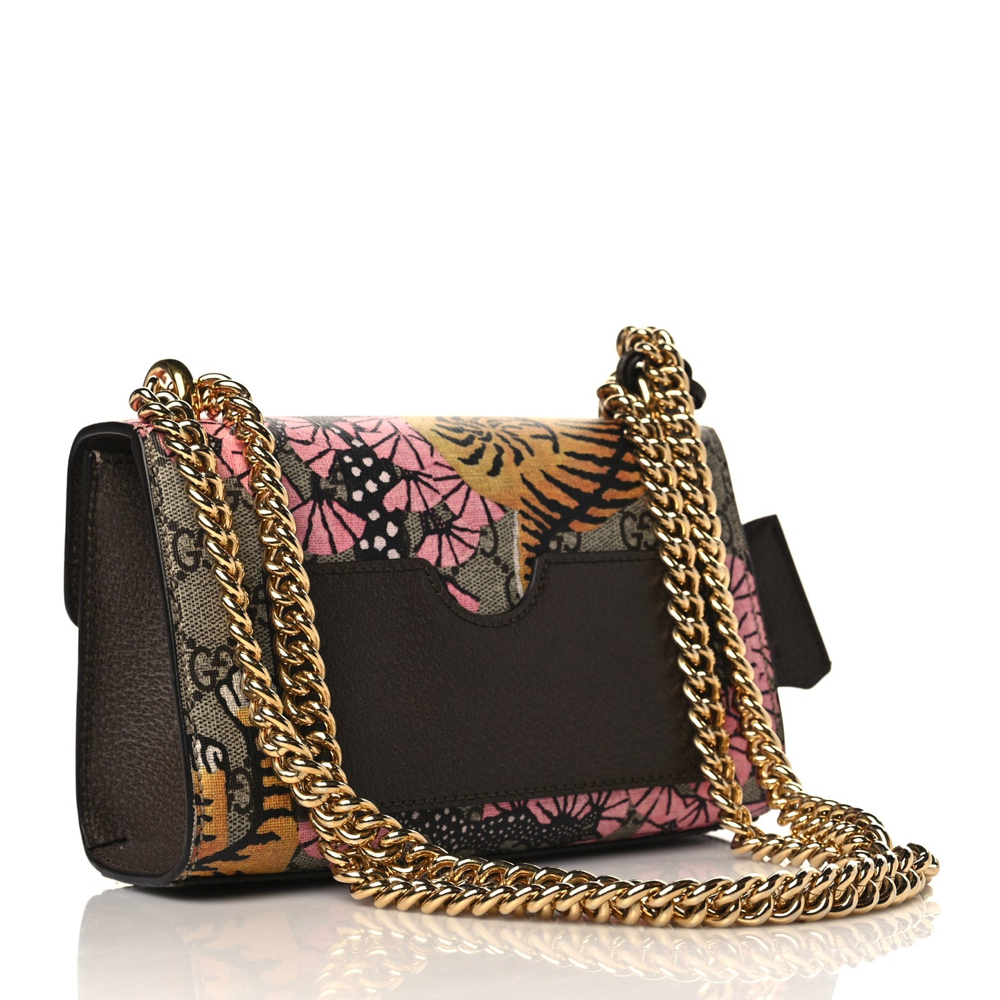 GG Supreme Monogram Bengal Small Padlock Shoulder Bag Beige Pink