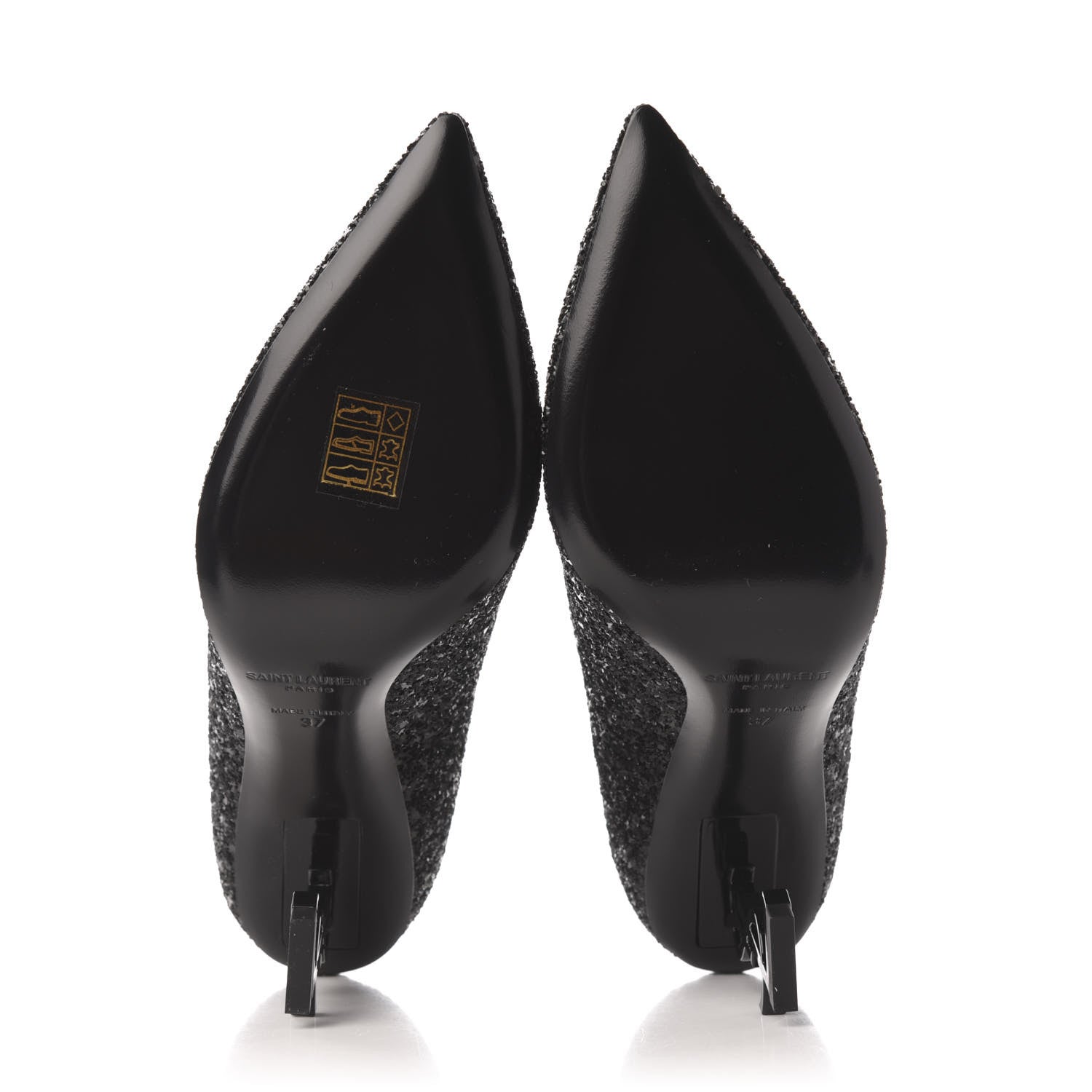 Saint Laurent Glitter Opyum 85 Pumps 37 Black 5 of 9