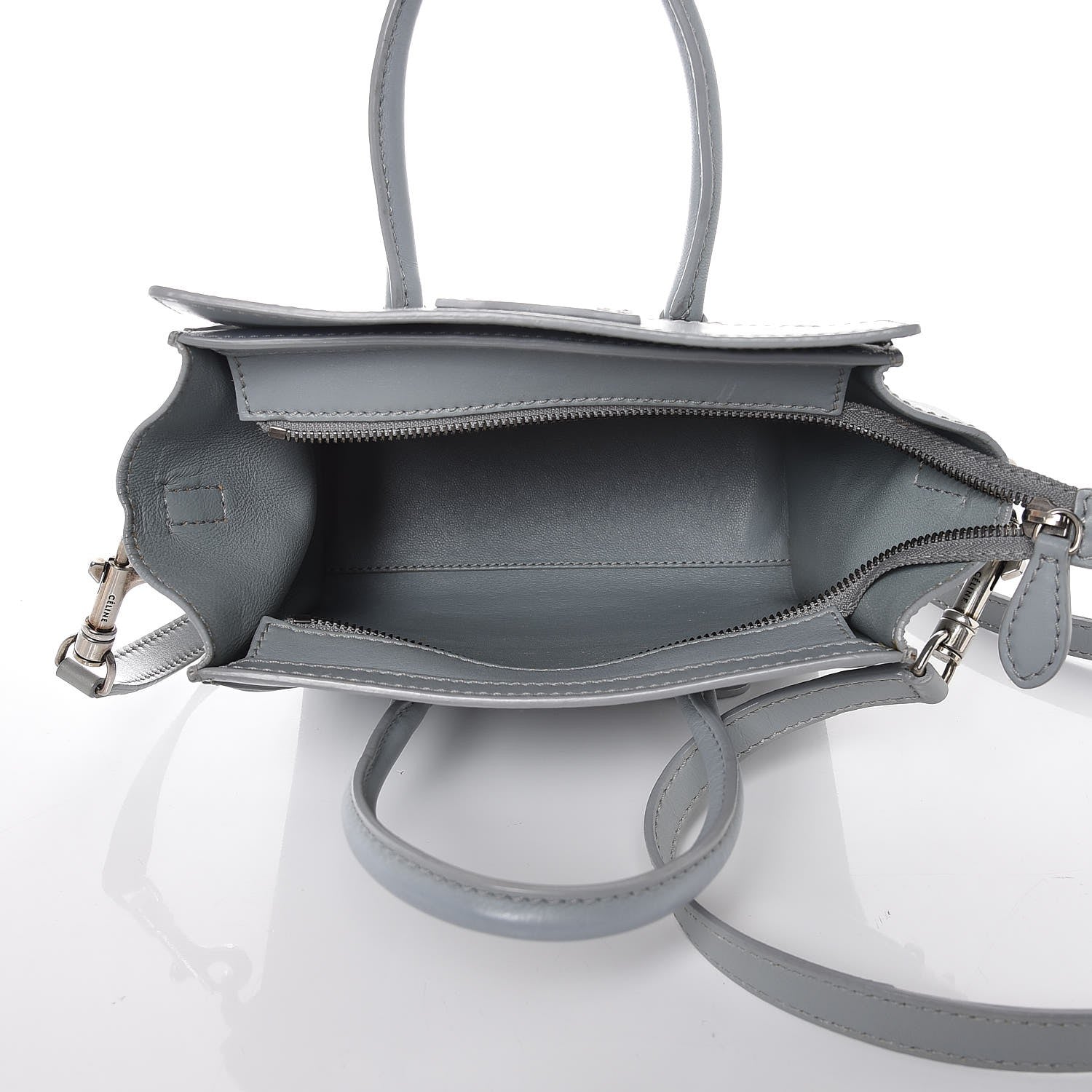 Celine Smooth Calfskin Nano Luggage Sky 5 of 9