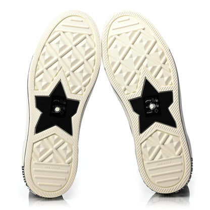 Christian Dior Technical Knit Calfskin Womens Walk'N'Dior High Top Sneakers 38 Black 5 of 9