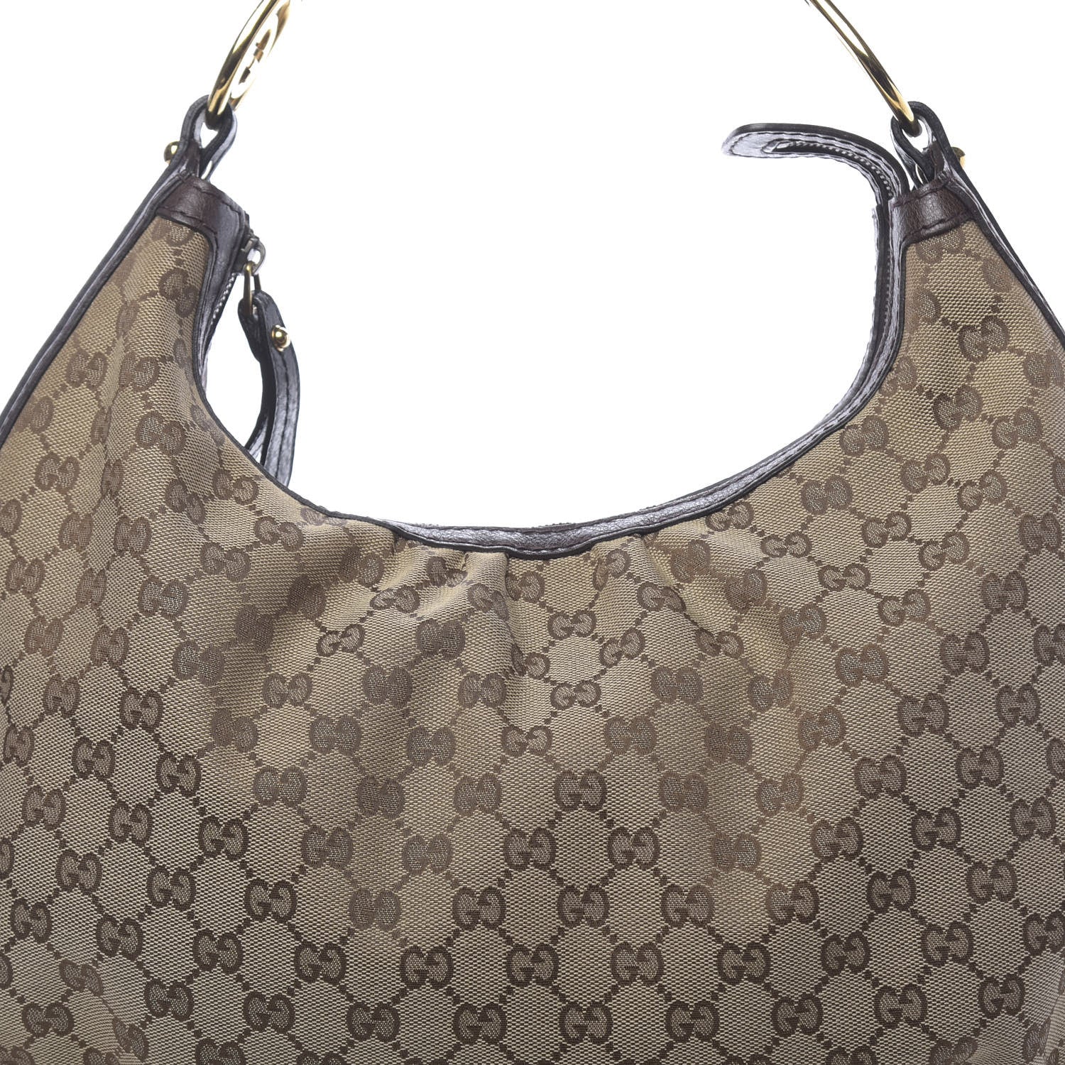 Gucci Monogram Medium Interlocking Hobo Dark Brown 10 of 10