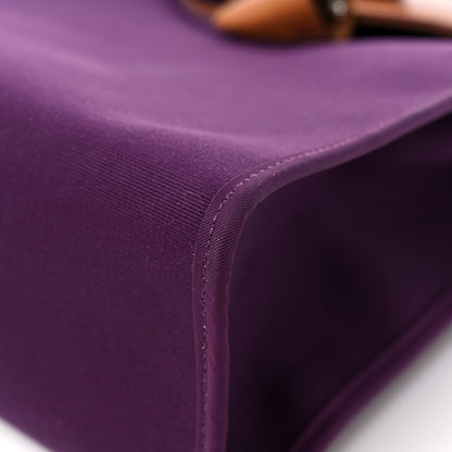 Hermes Toile Vache Hunter Herbag Zip 31 PM Cassis Fauve 10 of 13