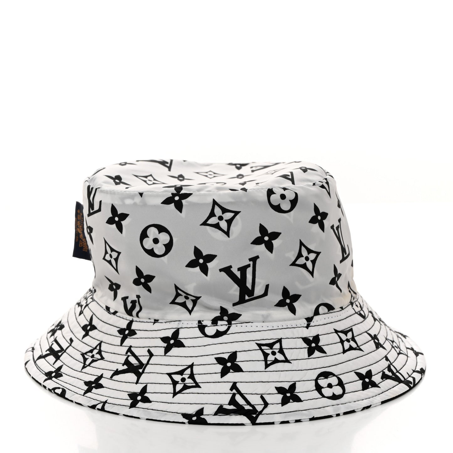 Nylon Monogram Reversible Bob Bucket Hat S Black White