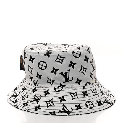 Louis Vuitton Nylon Monogram Reversible Bob Bucket Hat S Black White 5 of 14