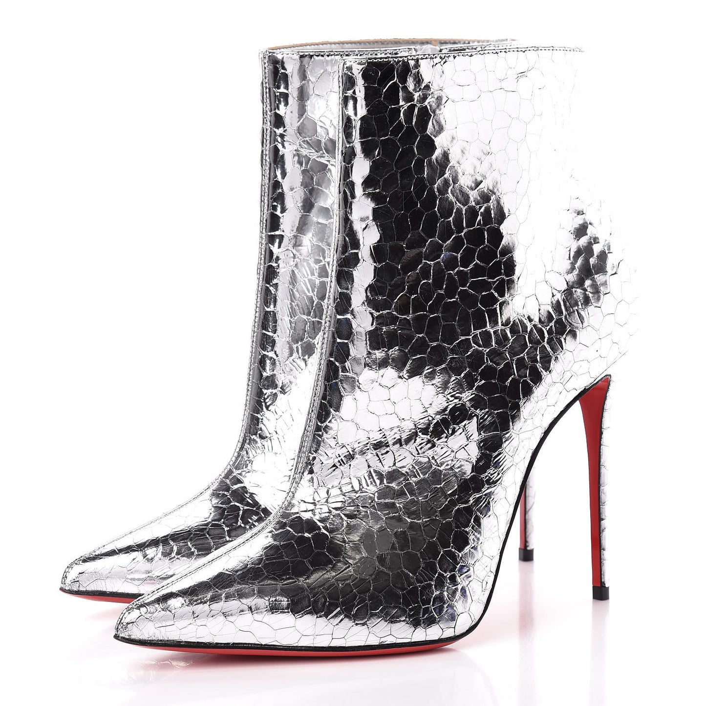 Calfskin Craquele So Kate Booty 110 Ankle Boots 40 Silver