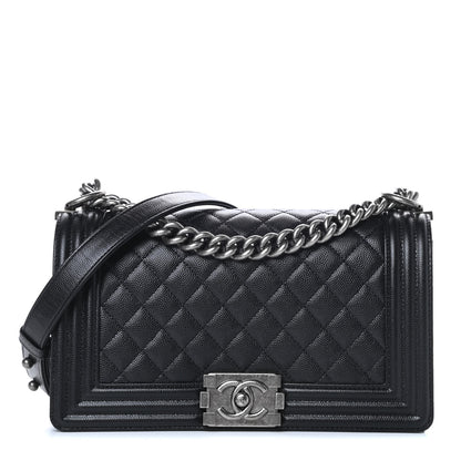 Chanel Caviar Quilted Medium Boy Flap Black 1 of 11