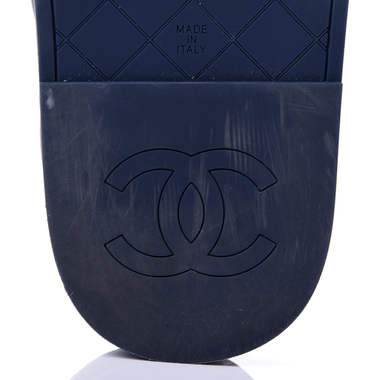 Chanel Lambskin Quilted CC Mules Sandals 39 Navy Blue 8 of 11