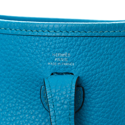 Hermes Taurillon Clemence Evelyne TPM Bleu Zanzibar 6 of 11