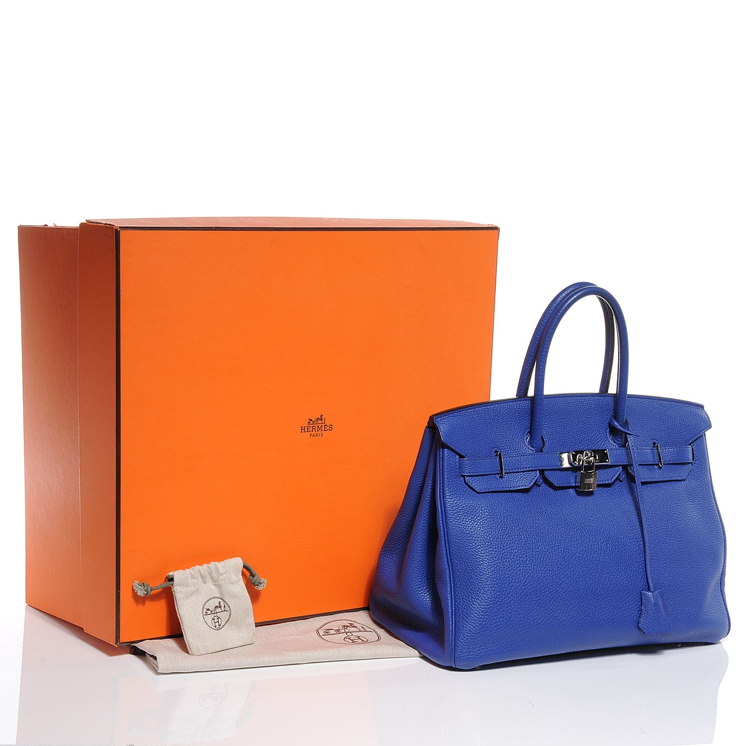 Hermes Togo Birkin 35 Bleu Electrique 5 of 9