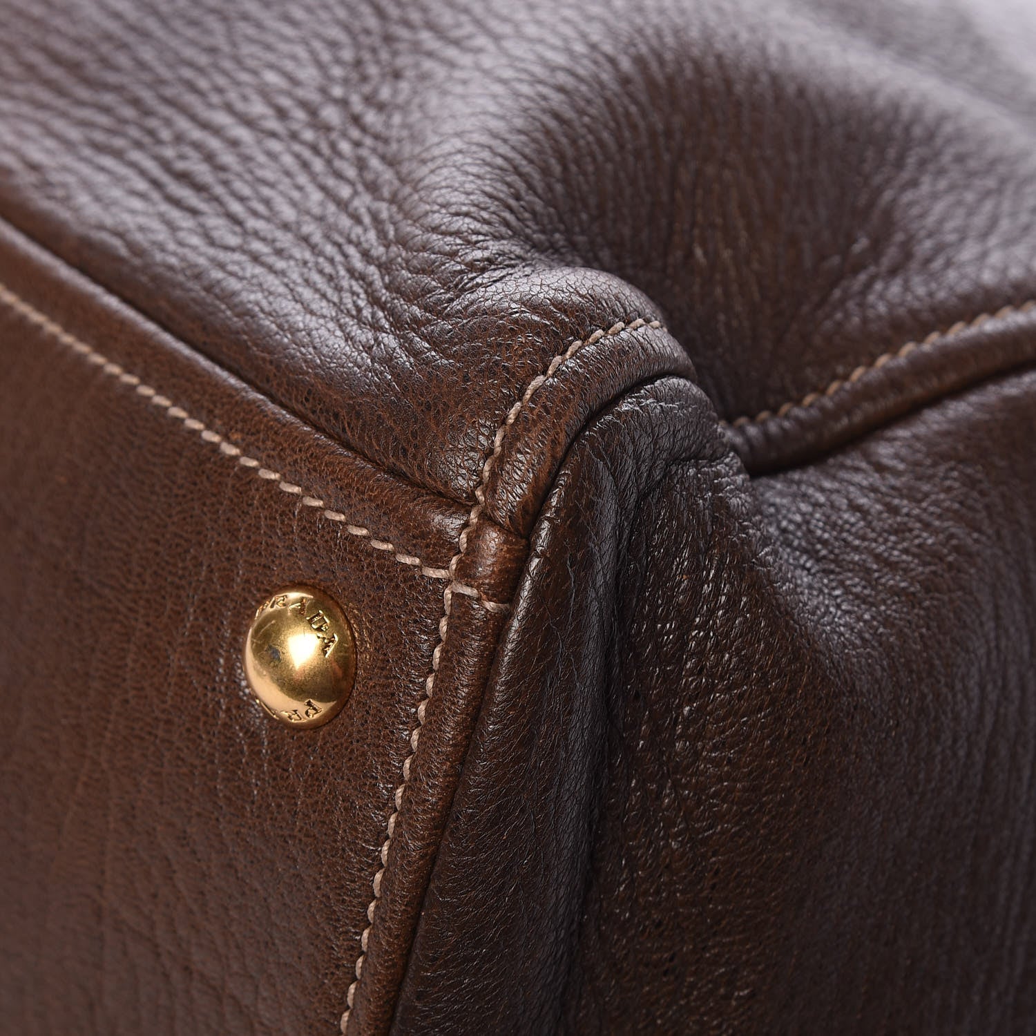 Prada Cervo Shopping Tote Bruciato 9 of 10