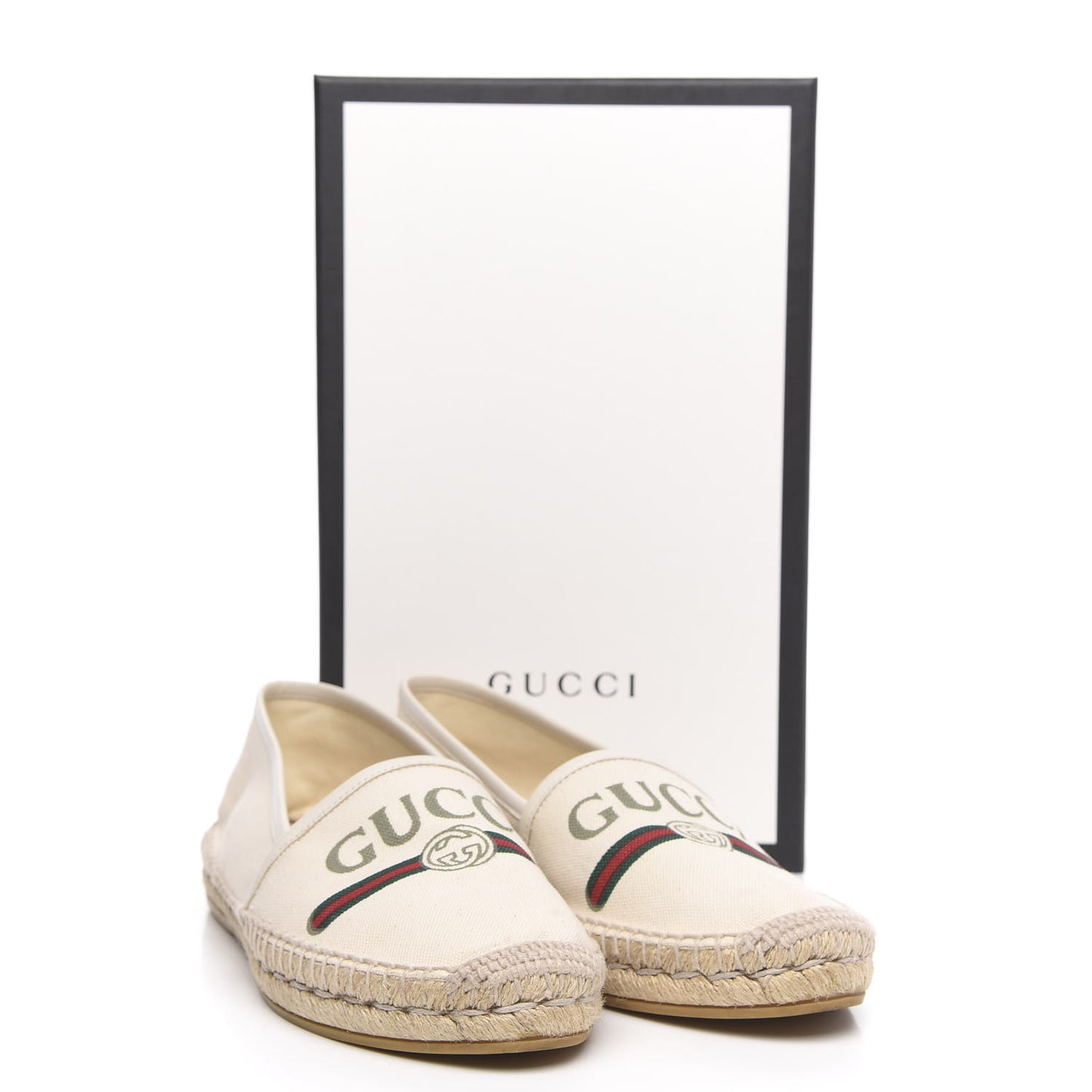 Canvas Logo Espadrilles 39 Greggio White