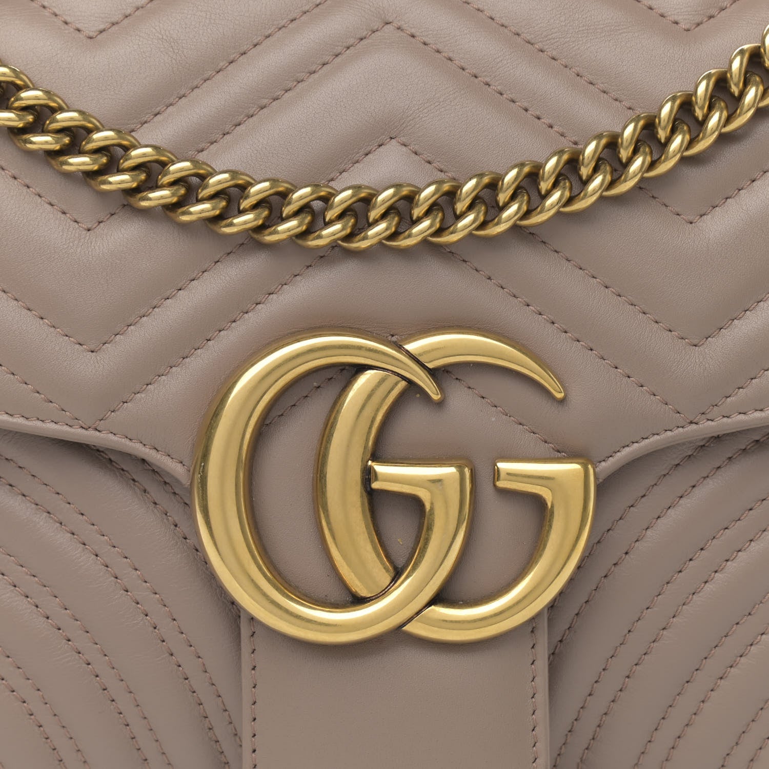 Gucci Calfskin Matelasse Medium GG Marmont Shoulder Bag Porcelain Rose 8 of 16