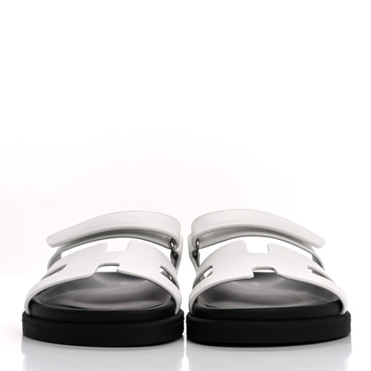 Chanel Calfskin Womens Chypre Sandals 37 White 3 of 10