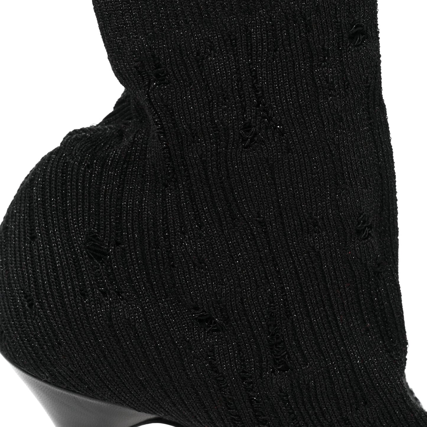 Tricot Lurex Sandrine 80 Sock Ankle Boots 38 Black