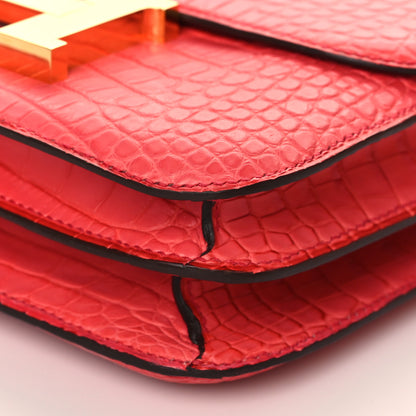 Hermes Matte Alligator Constance 18 Bougainvillea 9 of 10