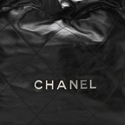 Chanel Shiny Calfskin Quilted Small Chanel 22 Black 9 of 12