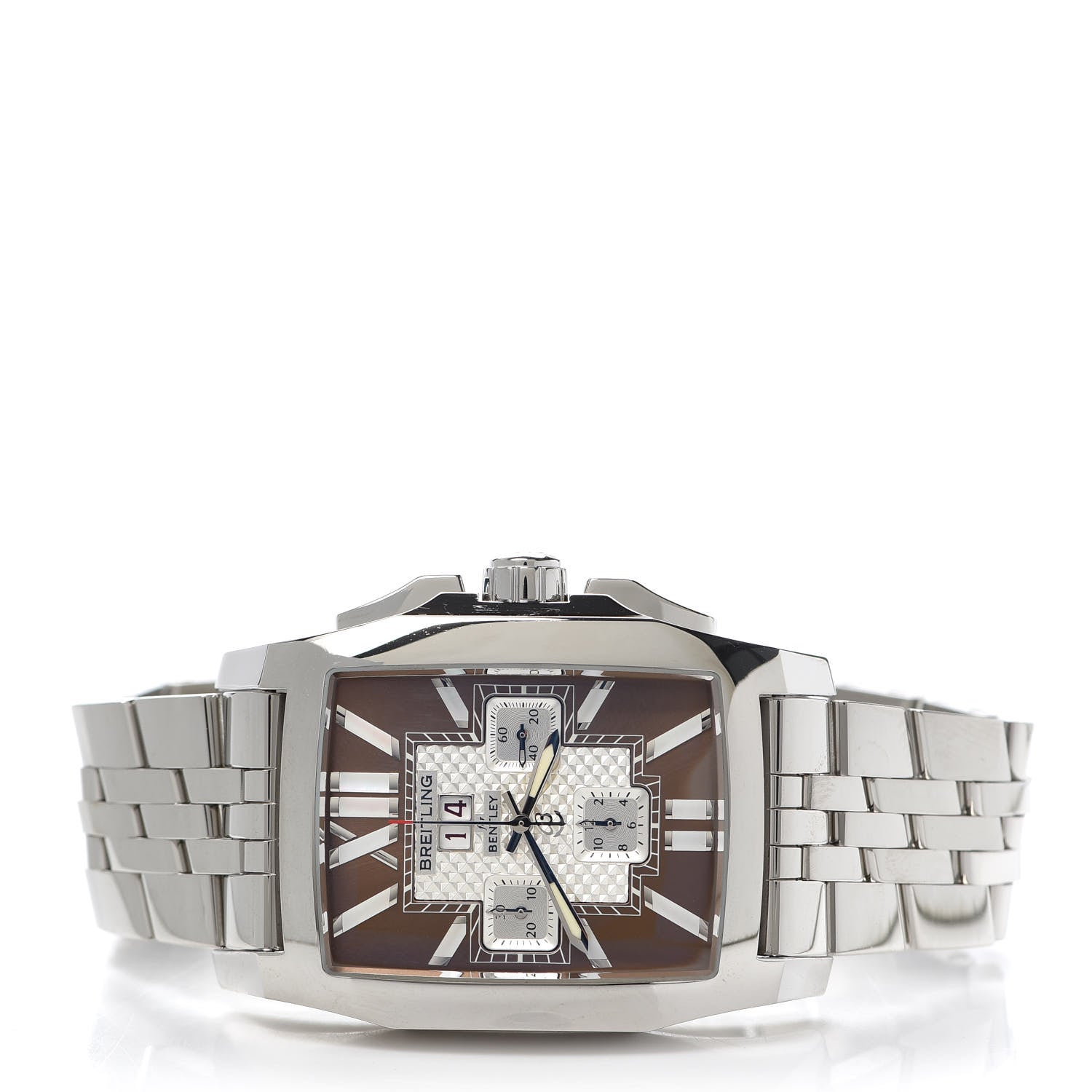 Breitling Stainless Steel Mother of Pearl 39mm Bentley Flying B Chronograph Automatic Watch Brown A44365 2 of 6