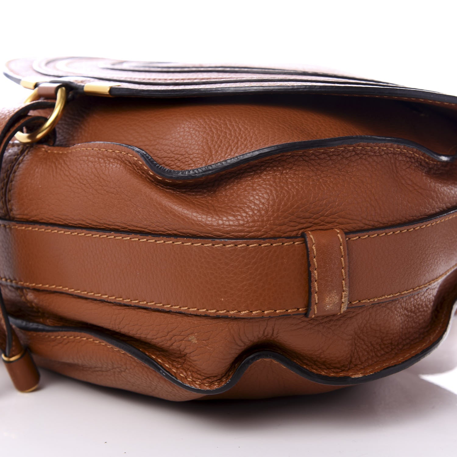 Chloe Calfskin Medium Marcie Round Crossbody Bag Tan 7 of 8