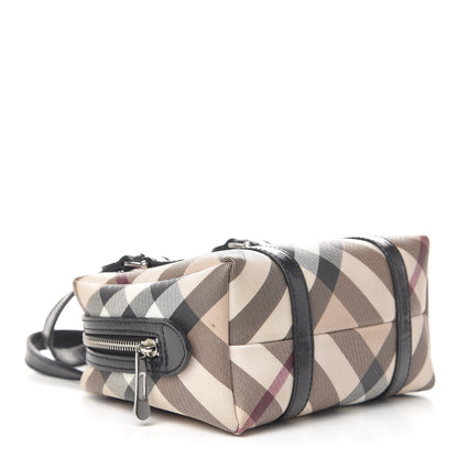 Burberry Patent Trim Nova Check Tote Black 4 of 16
