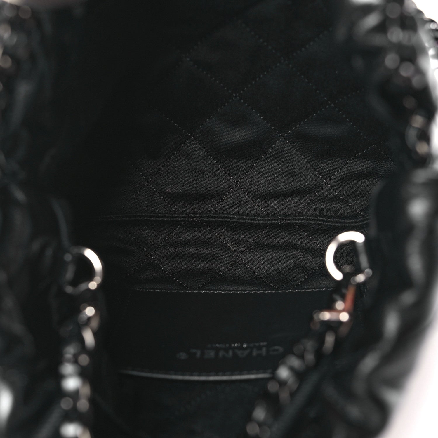 Chanel Shiny Calfskin Quilted Mini Chanel 22 So Black 5 of 10