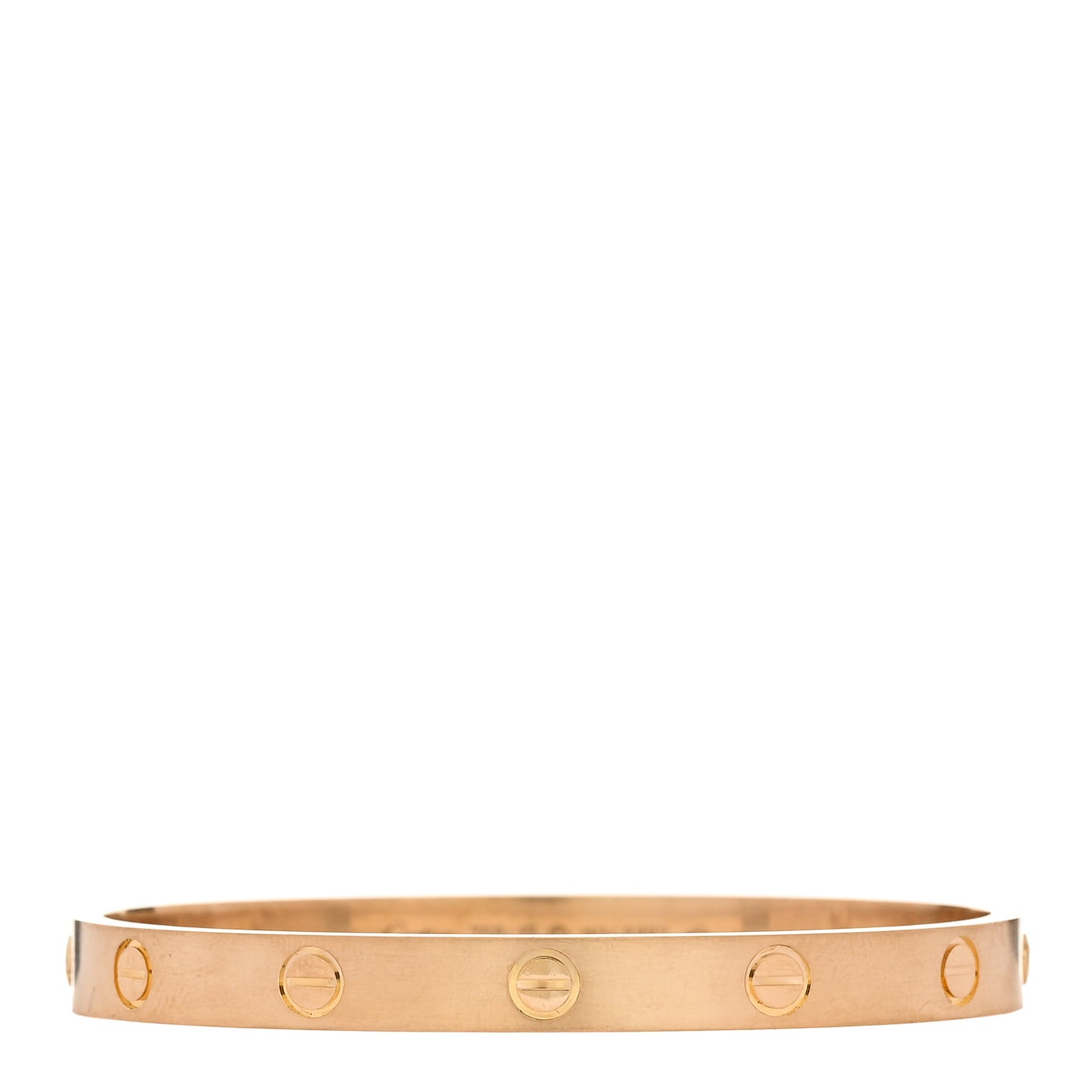 18K Yellow Gold Brushed Finish LOVE Bracelet 17