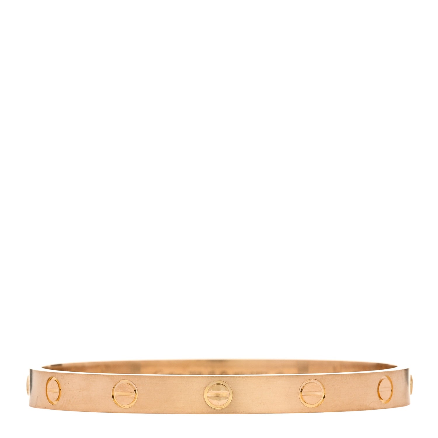 Cartier 18K Yellow Gold Brushed Finish LOVE Bracelet 17 1 of 8