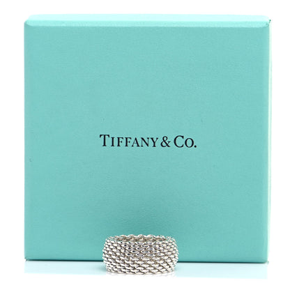 Tiffany Sterling Silver Somerset Mesh Ring 51 5.75 4 of 4