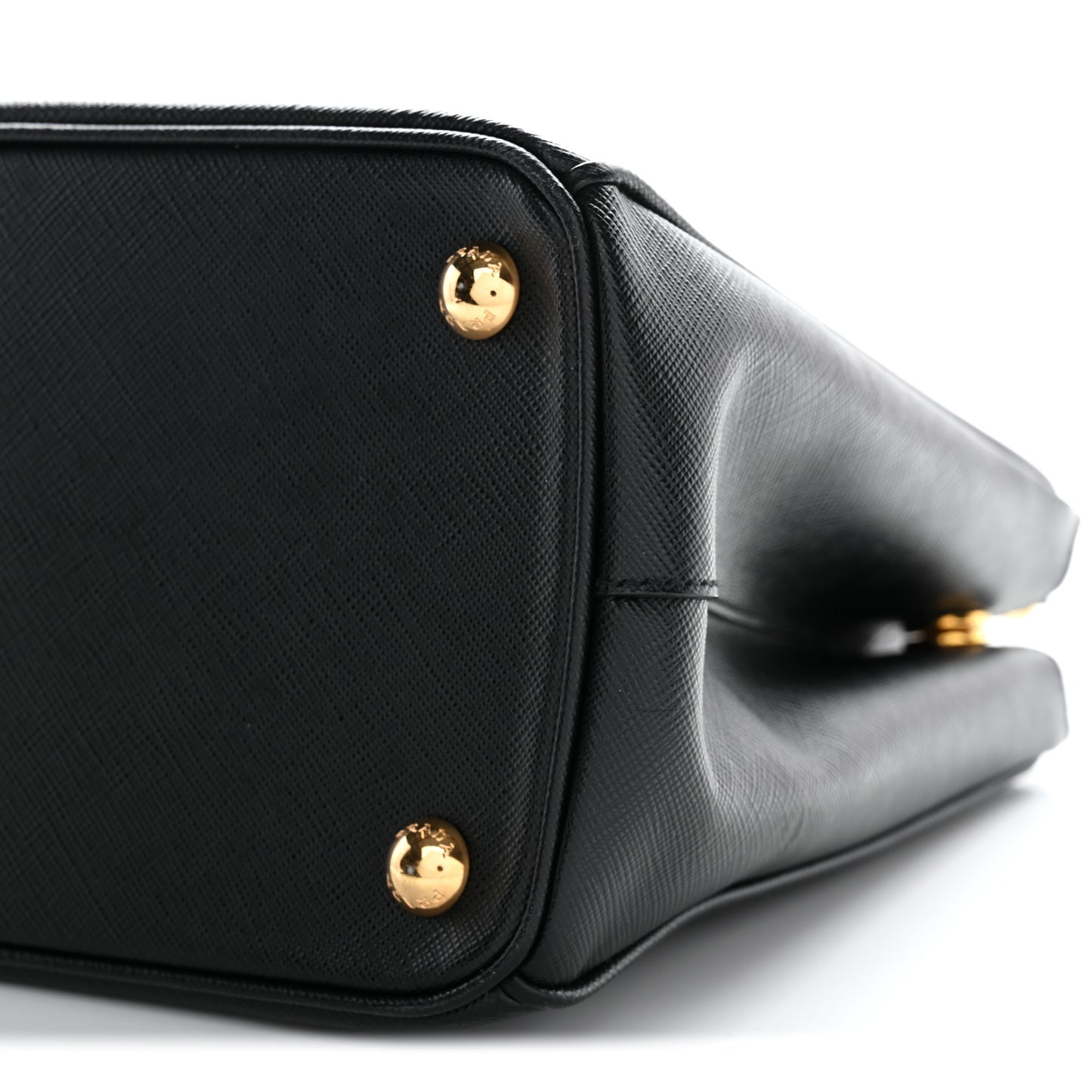 Saffiano Small Galleria Double Zip Tote Black