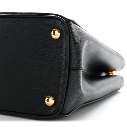 Prada Saffiano Small Galleria Double Zip Tote Black 10 of 10