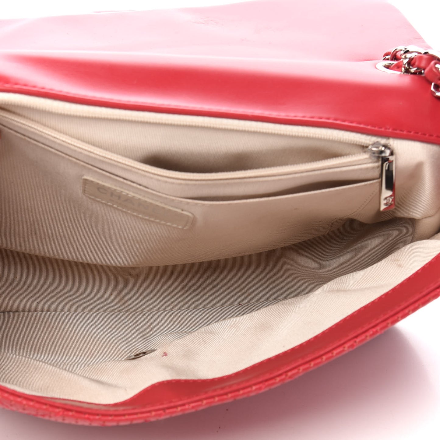 Lambskin Perforated Jumbo Punch Flap Red