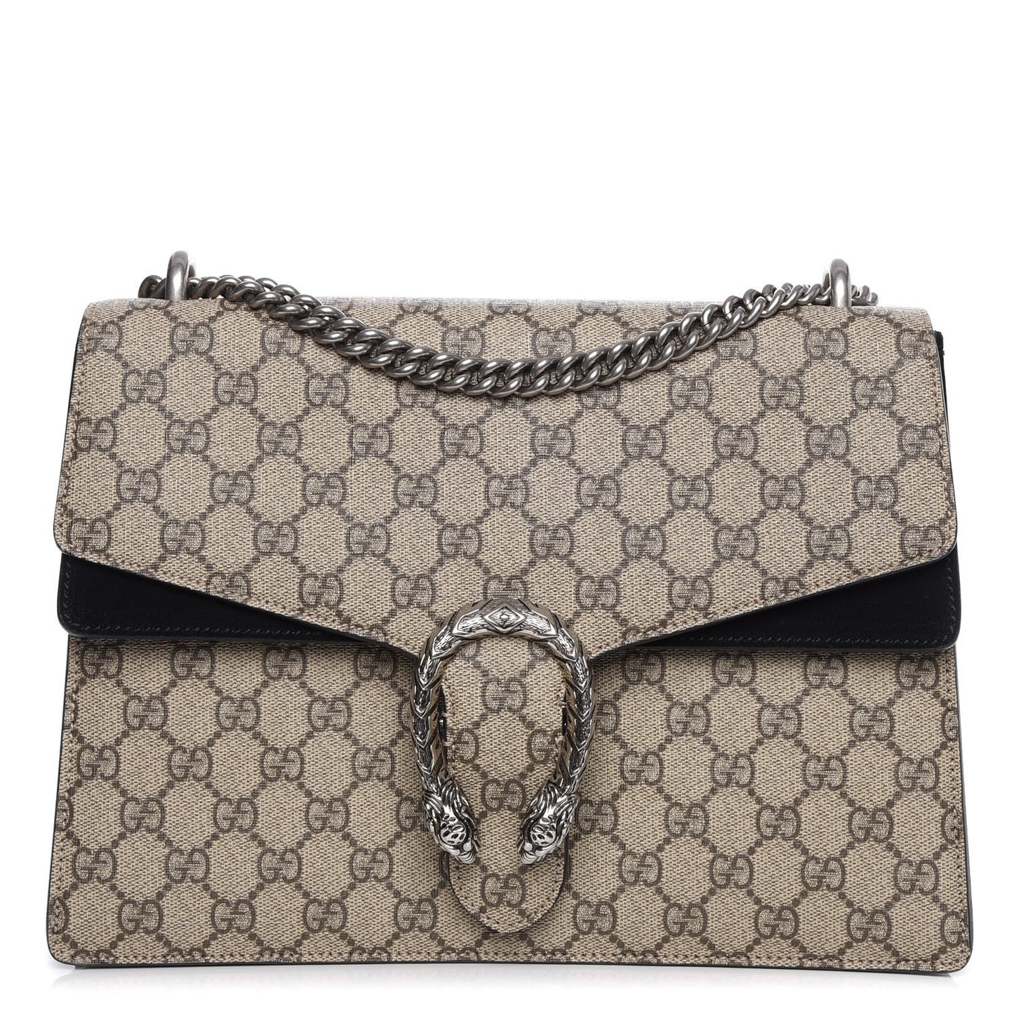 GG Supreme Monogram Medium Dionysus Shoulder Bag Black
