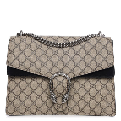 Gucci GG Supreme Monogram Medium Dionysus Shoulder Bag Black 1 of 9
