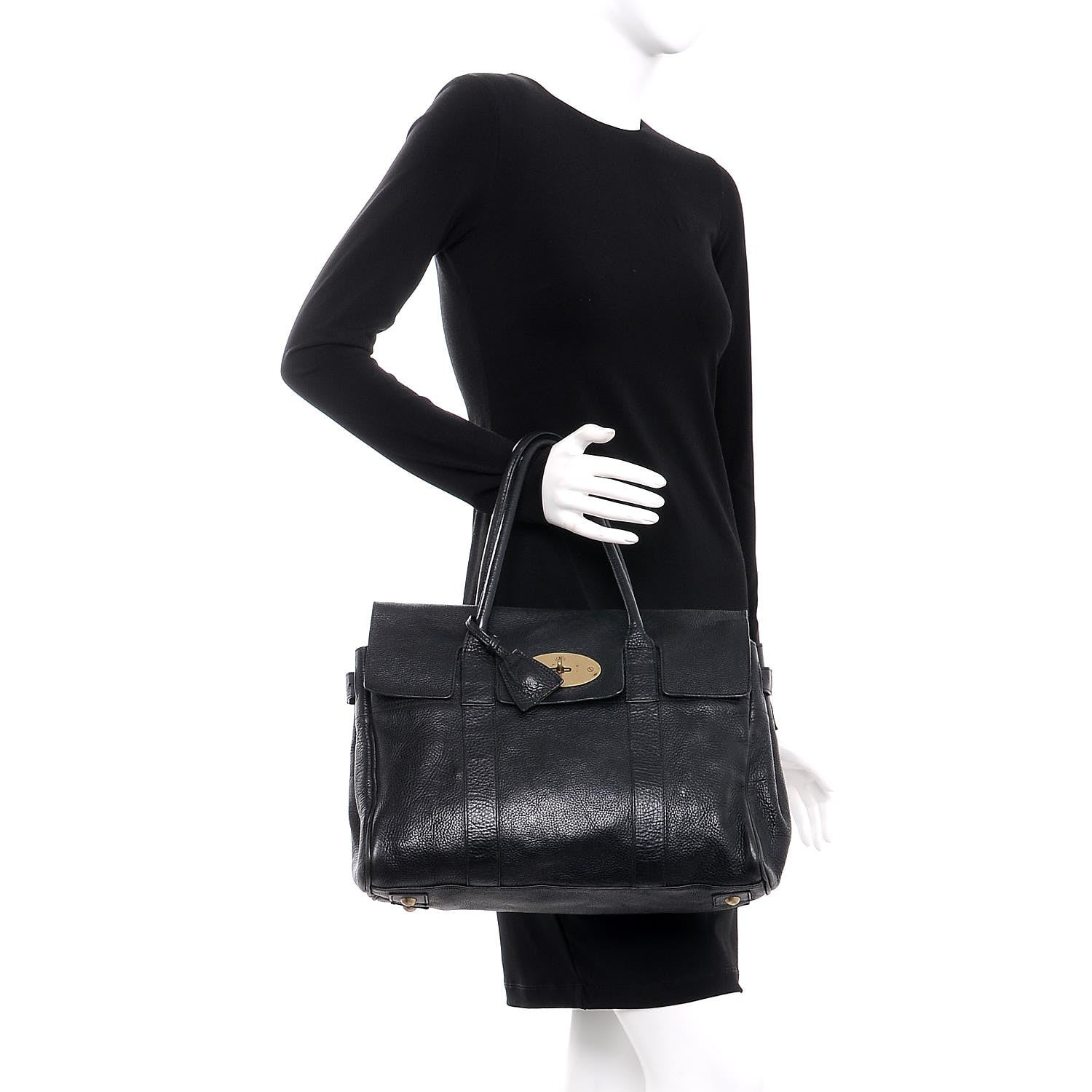 Mulberry Classic Grain Calfskin Bayswater Black 2 of 15