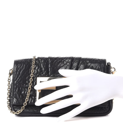 Fendi Crinkled Lambskin Mia Pochette Black 2 of 9