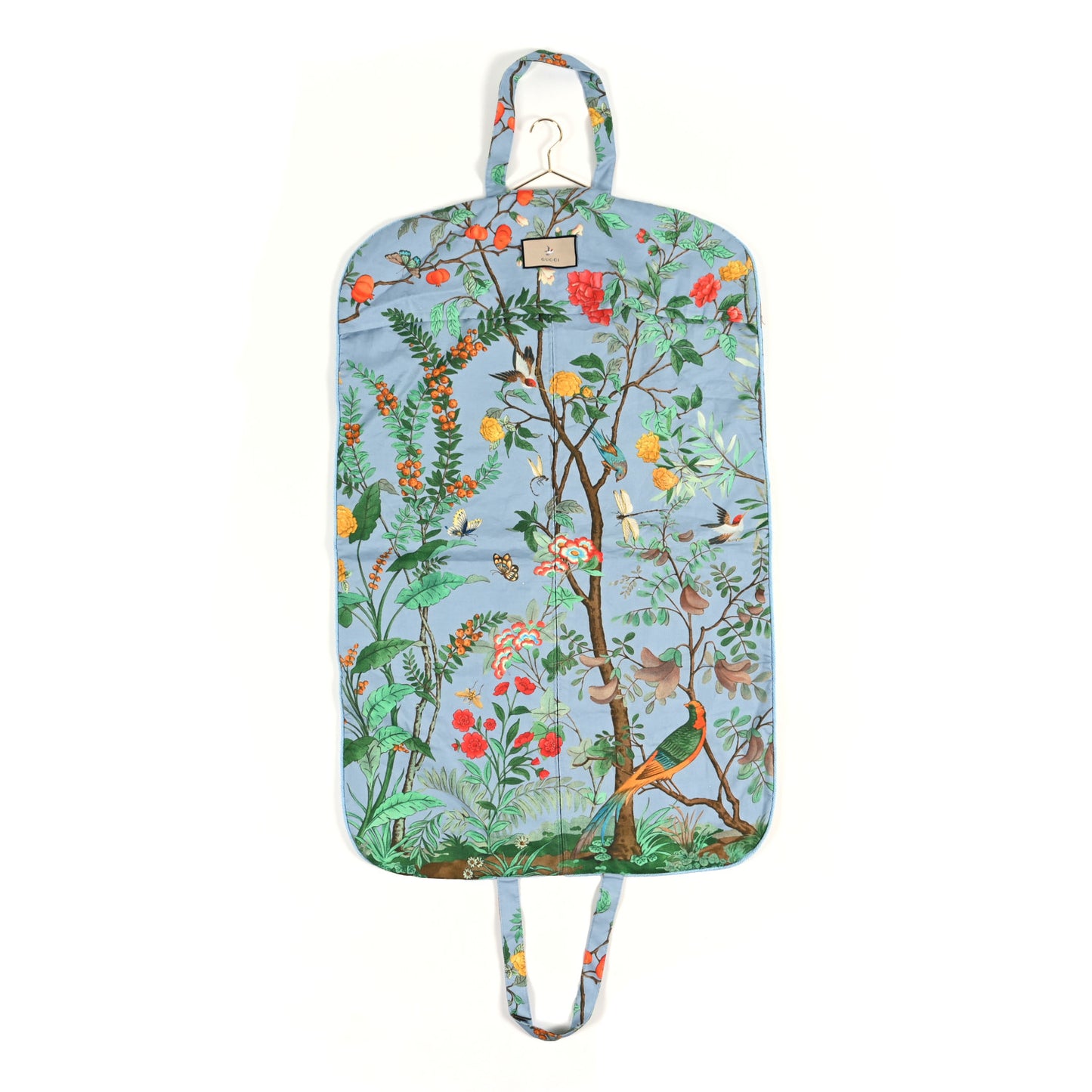 Canvas Tian Print Garment Bag Blue