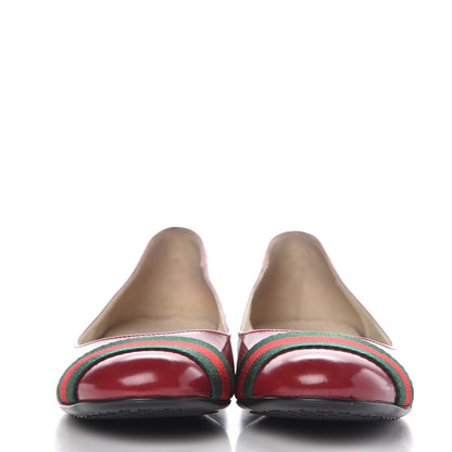 Gucci Calfskin Web Ballerina Flats 36 Red 2 of 20