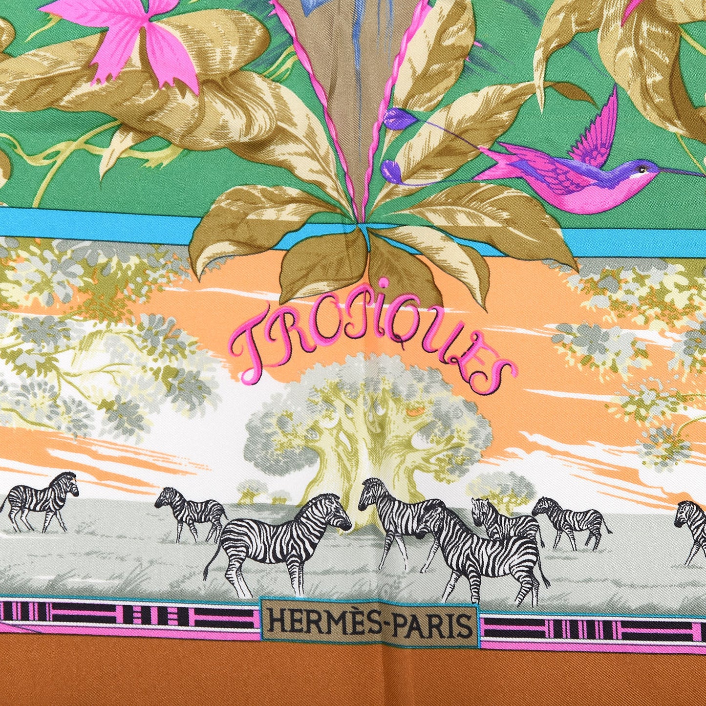 Silk Vintage Tropiques Scarf 90