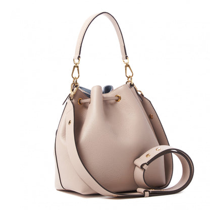 Louis Vuitton Grained Calfskin Lockme Bucket Greige 3 of 8