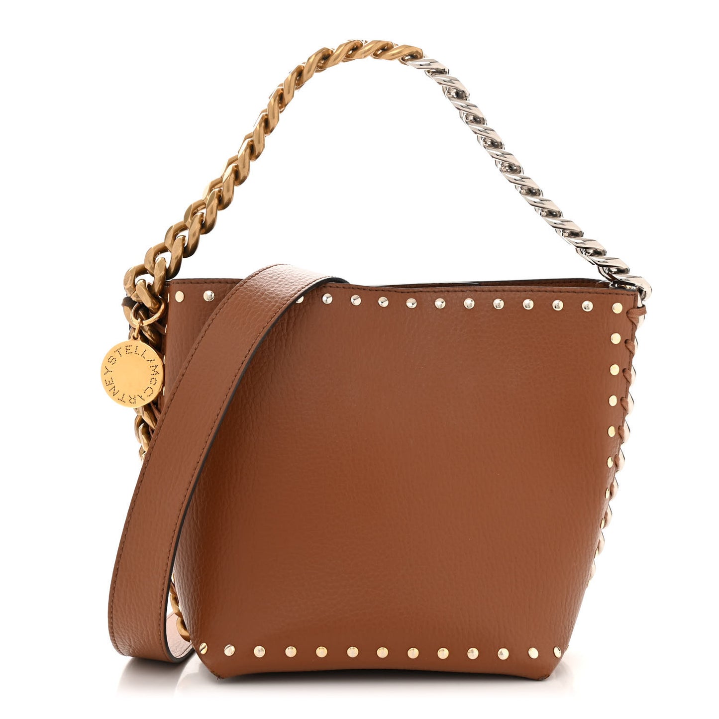 Eco Alter Nappa Studded Frayme Bucket Pecan
