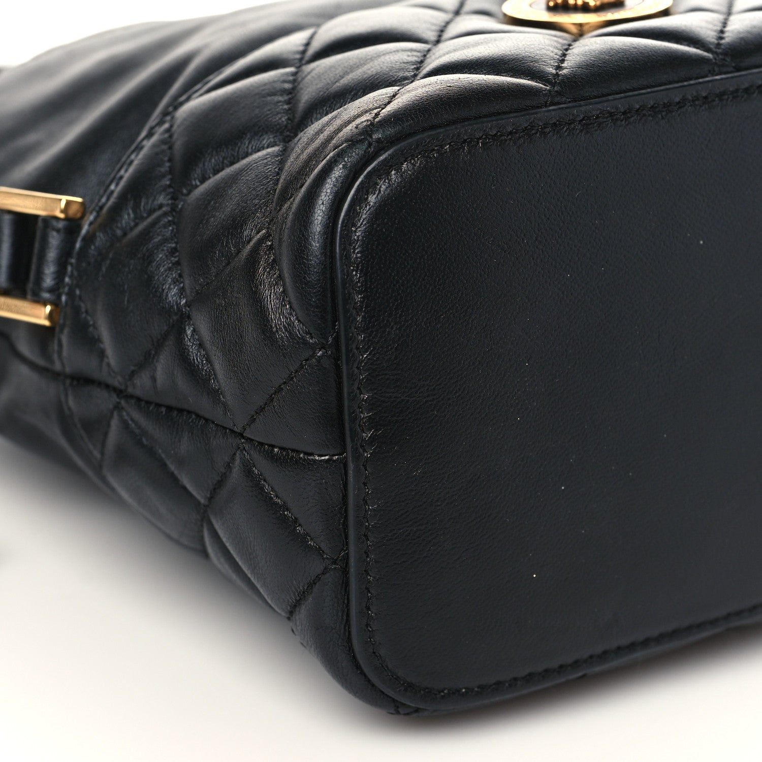 Versace Nappa Quilted Medusa Bucket Bag Black 7 of 8