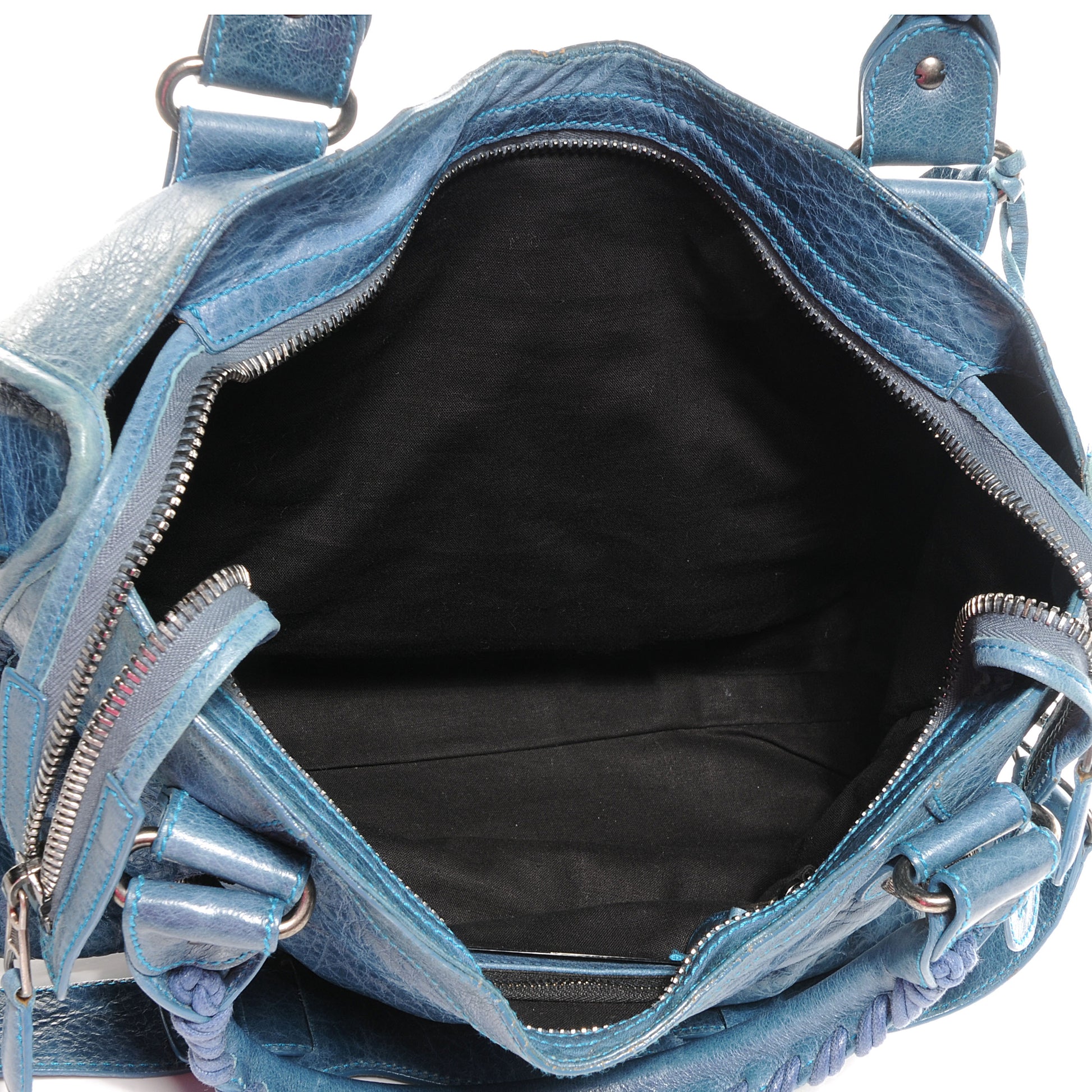 Balenciaga Chevre Giant 21 Gunmetal Hardware City Neiman Marcus Bleu 5 of 10