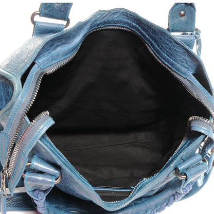 Balenciaga Chevre Giant 21 Gunmetal Hardware City Neiman Marcus Bleu 5 of 10