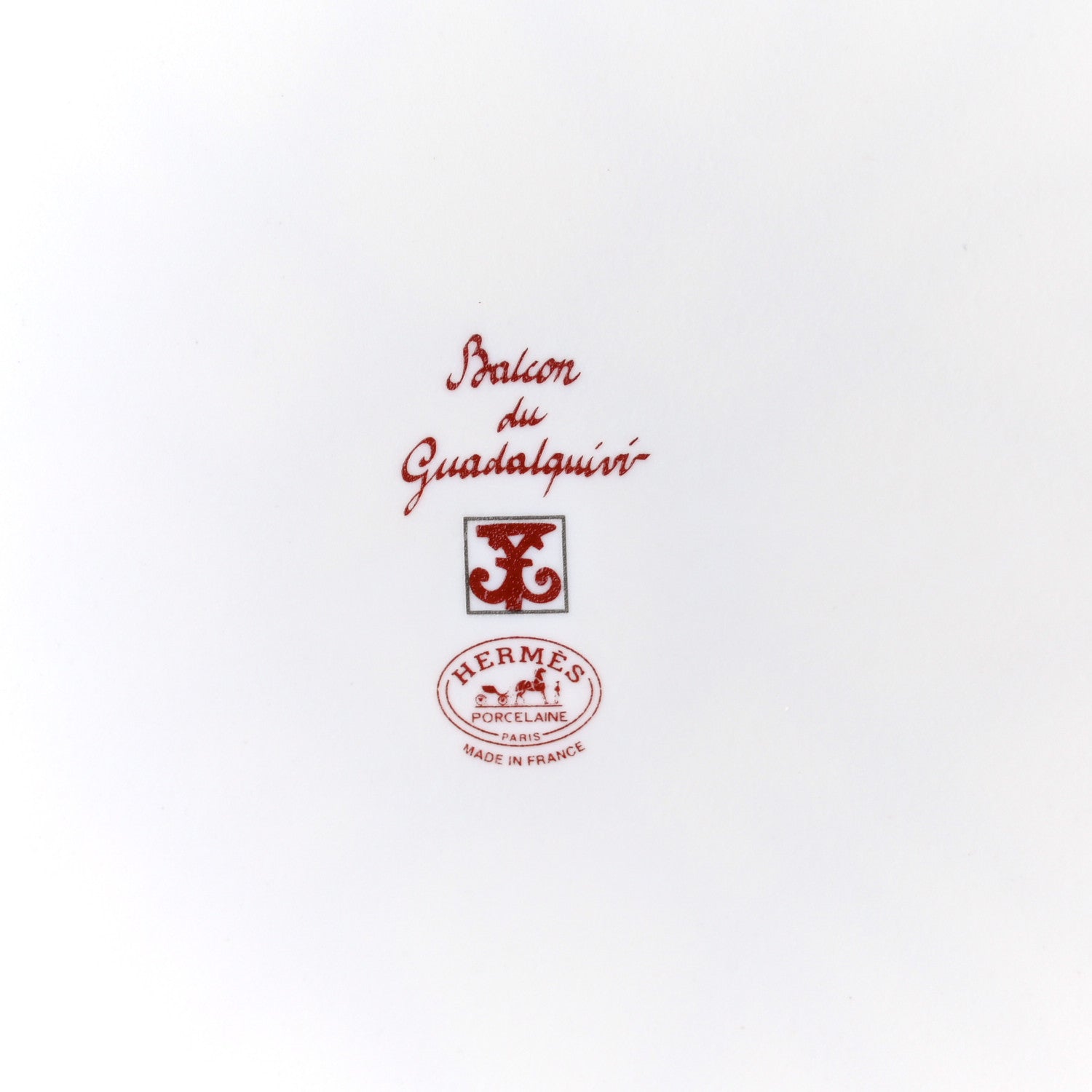 Hermes Porcelain Balcon du Guadalquivir Square Plate 3 of 3
