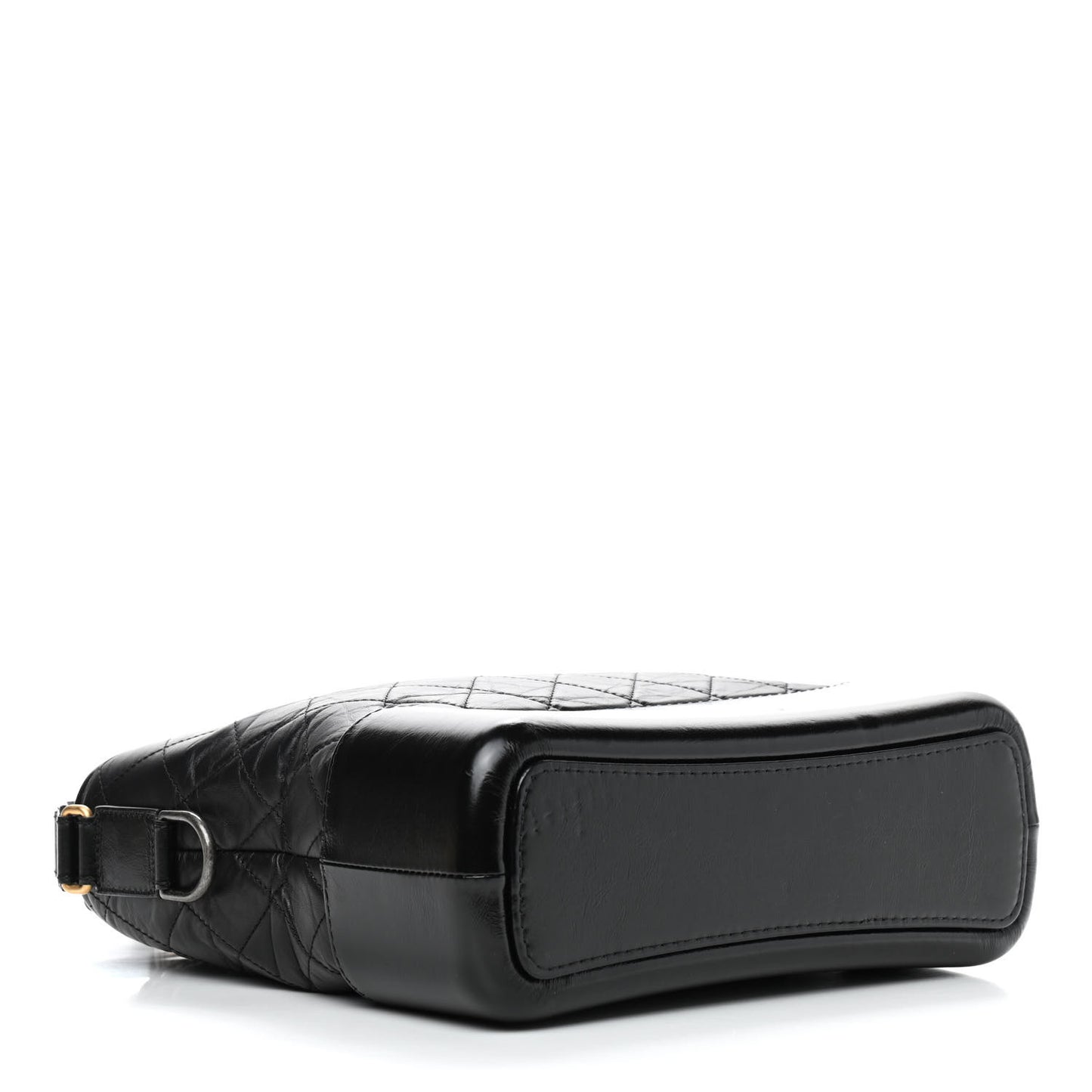 Aged Calfskin Quilted Medium Gabrielle Hobo Black