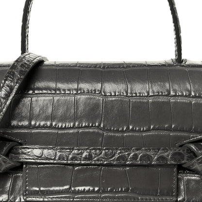 Celine Calfskin Crocodile Embossed Nano Belt Bag Grey 8 of 10