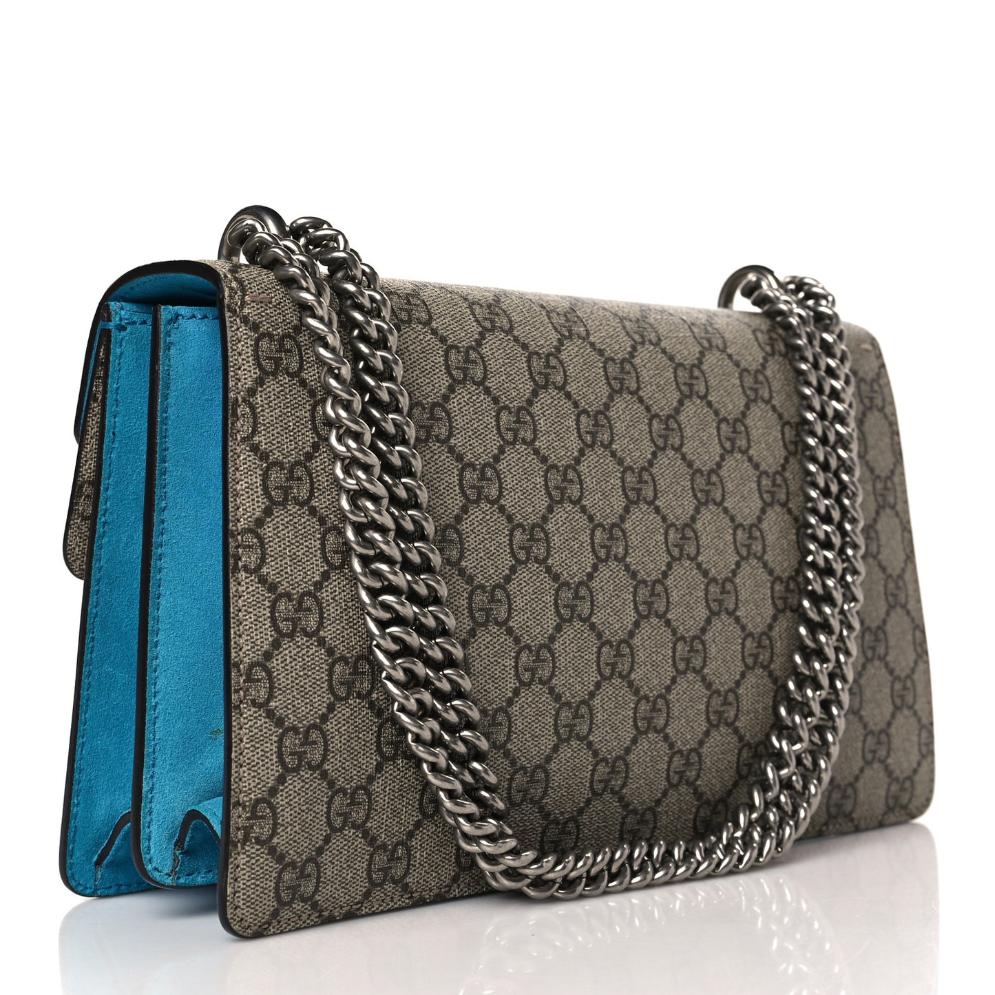GG Supreme Monogram Small Dionysus Shoulder Bag Bright Turquoise