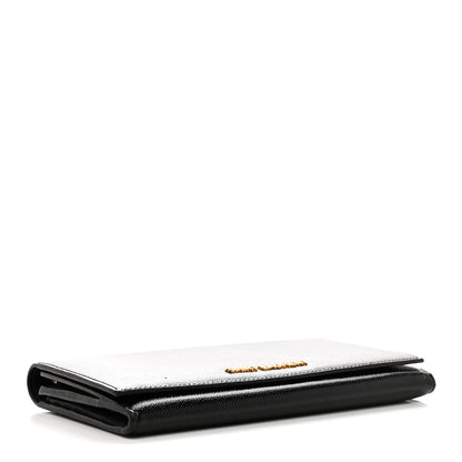 Saint Laurent Patent Grain de Poudre Classic Large Letters Flap Wallet Black 4 of 11